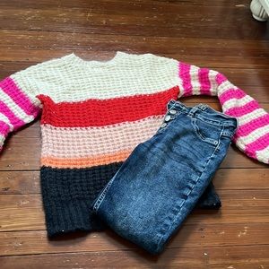 no accidental staining or holes perfect condition sweater and jean bundle!